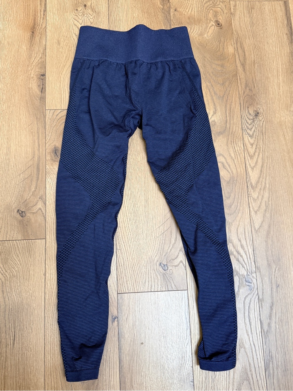 Gymshark Girls Navy Textured Seamless Leggings
